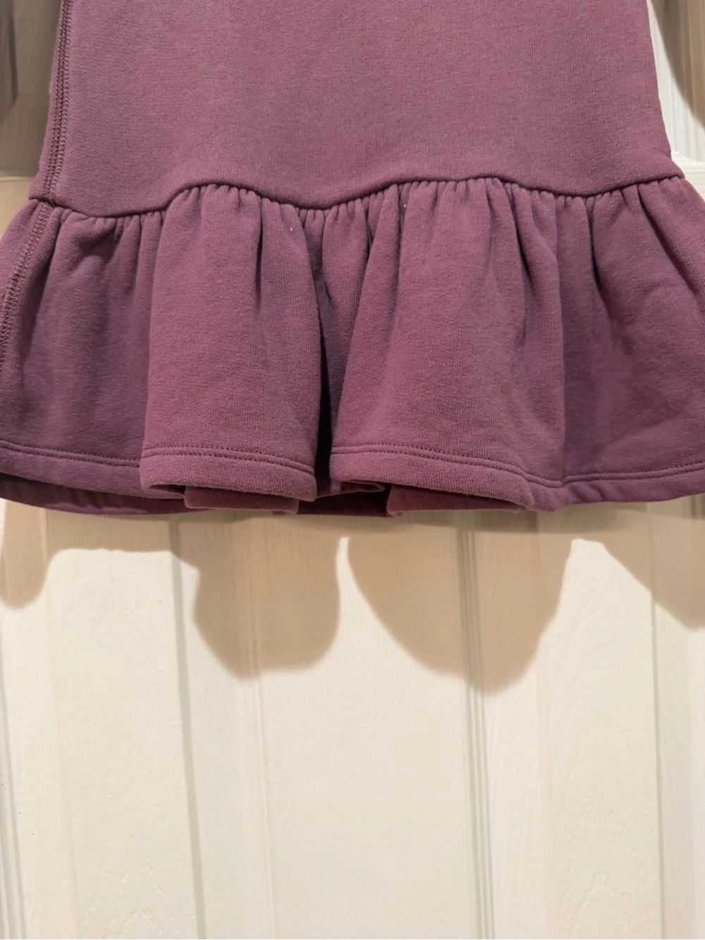 Ralph Lauren Girls' Mauve Ruffle-Hem Sweatshirt Dress
